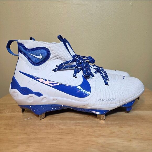 Nike Alpha Huarache NXT Baseball Cleats Blue White DJ6517-105 Men's Size 8.5 - Picture 1 of 7